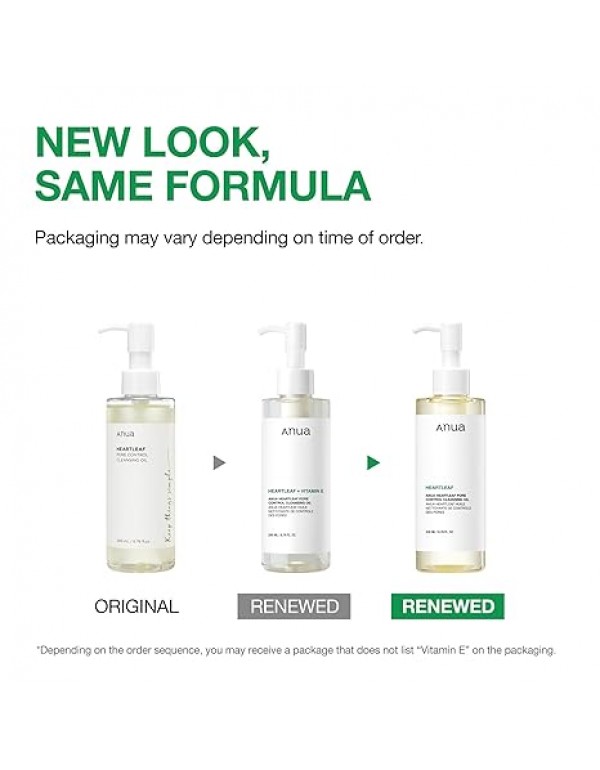 Anua Heartleaf Pore Control Cleansing Oil, Pore Cleanser, Sebum Care, Gentle Melting Oil Cleanser for Face, Safe For All Skin Type, Daily Hydrating Makeup Remover, Korean Skin Care (6.76fl.oz)