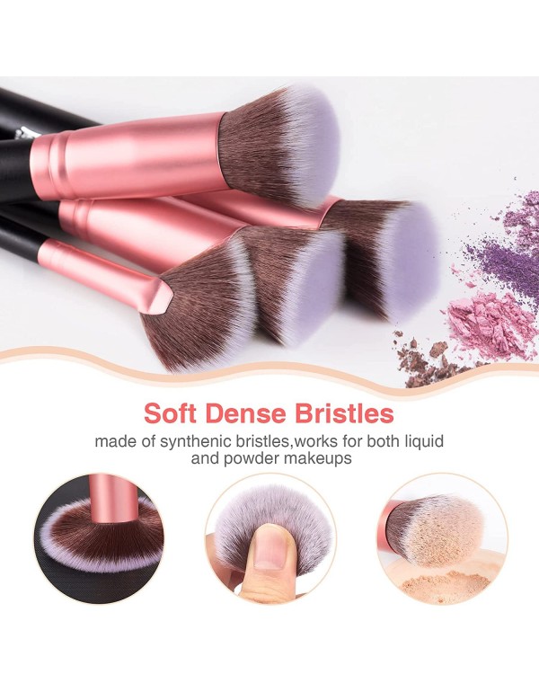 Makeup Brushes Makeup Brush Set - 16 Pcs BESTOPE PRO Premium Synthetic Foundation Concealers Eye Shadows Make Up Brush,Eyeliner Brushes(RoseGold)