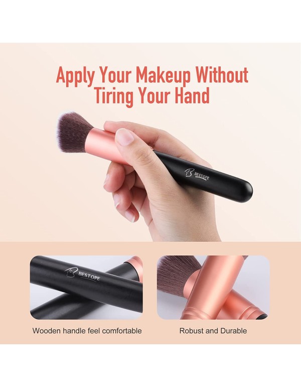 Makeup Brushes Makeup Brush Set - 16 Pcs BESTOPE PRO Premium Synthetic Foundation Concealers Eye Shadows Make Up Brush,Eyeliner Brushes(RoseGold)