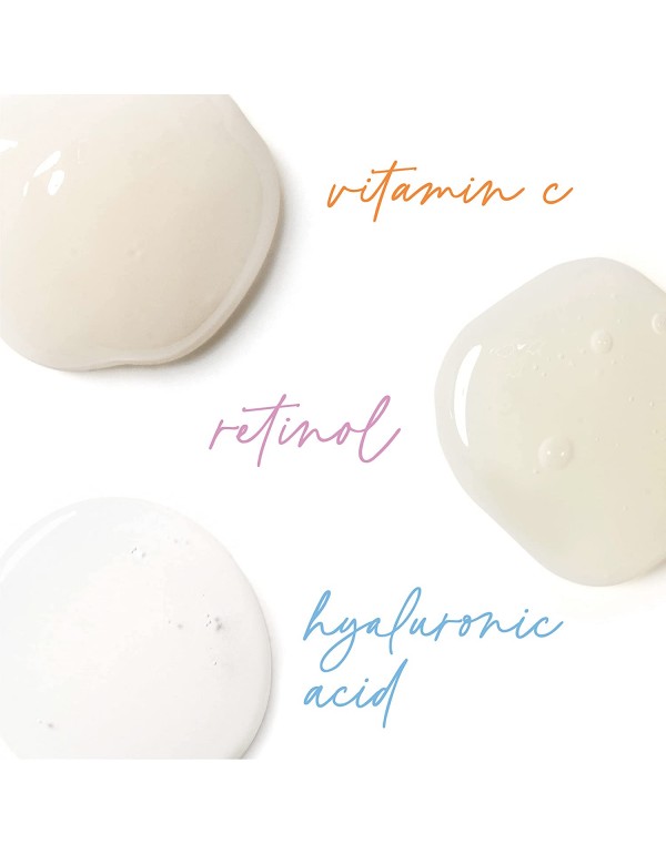 Tree of Life Vitamin C, Retinol and Hyaluronic Acid serum for Brightening, Firming, & Hydrating for Face - 3 Ct x 1 Fl Oz - Total Skin Reset, Anti Aging , Dark Spot Correcting