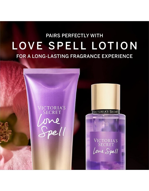 Victoria's Secret Love Spell Body Mist for Women, Perfume with Notes of Cherry Blossom and Fresh Peach Fragrance, Womens Body Spray, Seductive and Alluring Women’s Fragrances - 250 ml / 8.4 oz