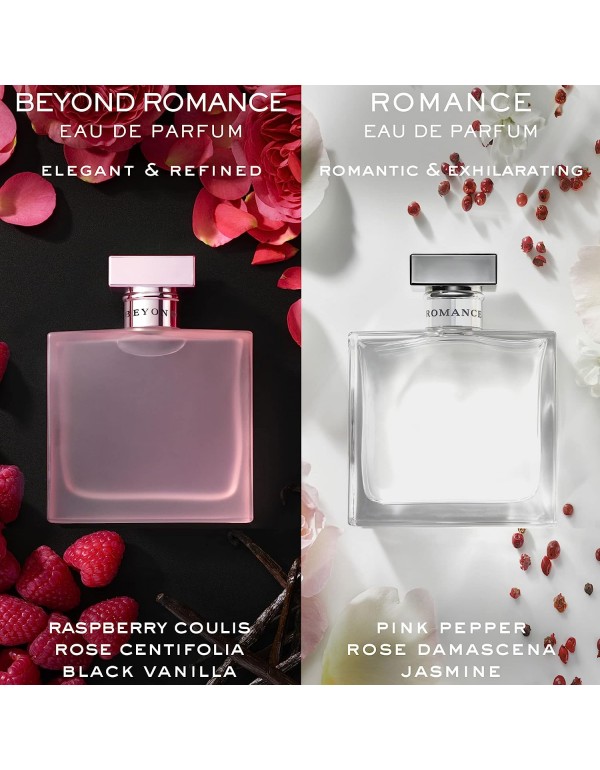 Ralph Lauren - Romance - Eau de Parfum - Women's Perfume - Floral & Woody - With Rose, Jasmine, and Berries - Medium Intensity